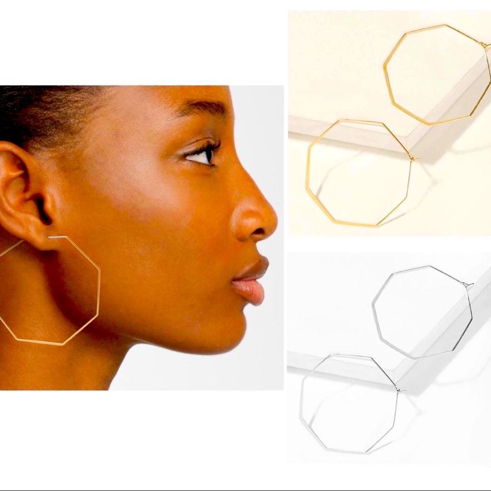 π3/$30 New Octagon Earrings - Picture 2 of 5